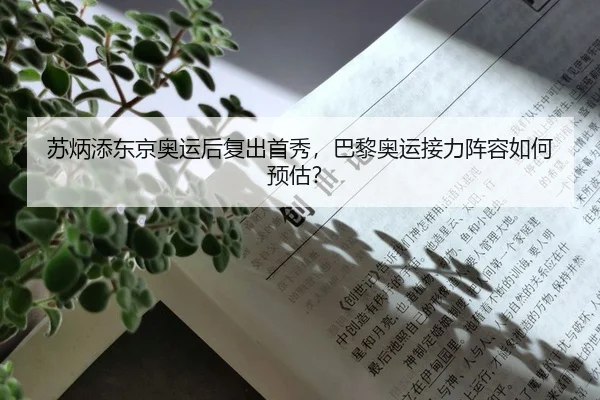苏炳添东京奥运后复出首秀，巴黎奥运接力阵容如何预估？